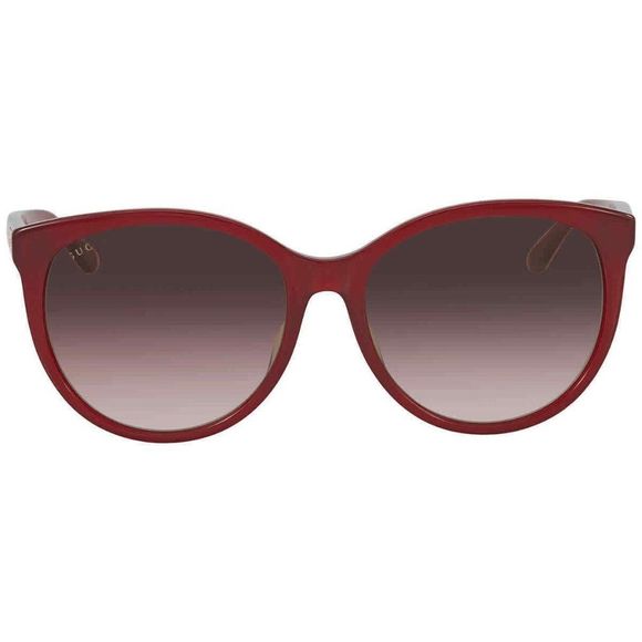NEW Gucci Red Round Women\'s Sunglasses